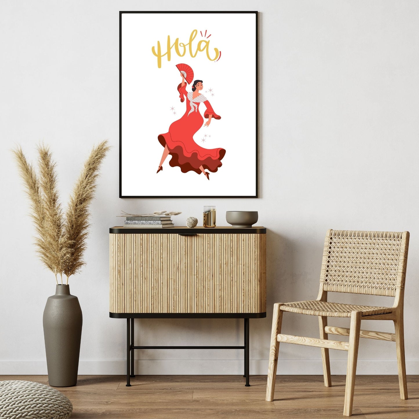 "HOLA " CANVAS TABLO DİJİTAL TASARIM