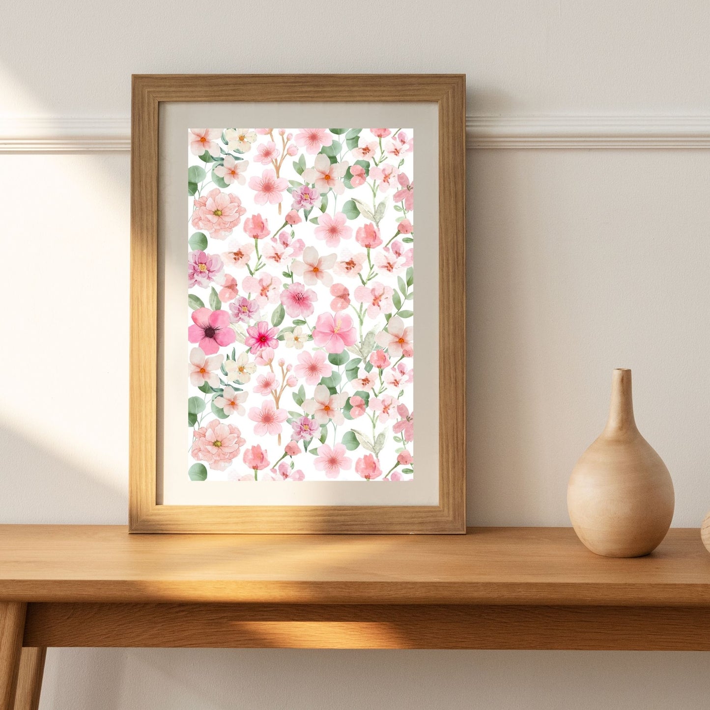 "WATERCOLOR FLOWERS" CANVAS TABLO DİJİTAL TASARIM (SULUBOYA ÇİÇEK TASARIM)