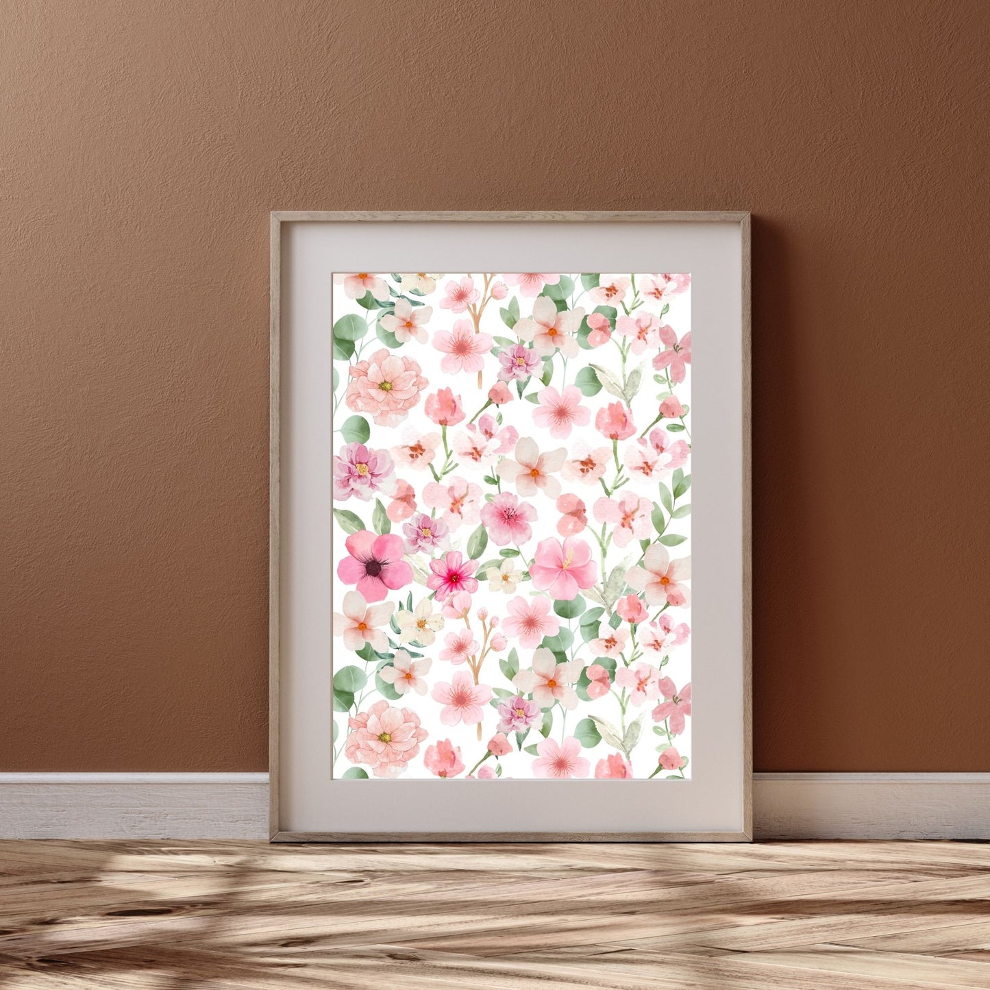 "WATERCOLOR FLOWERS" CANVAS TABLO DİJİTAL TASARIM (SULUBOYA ÇİÇEK TASARIM)