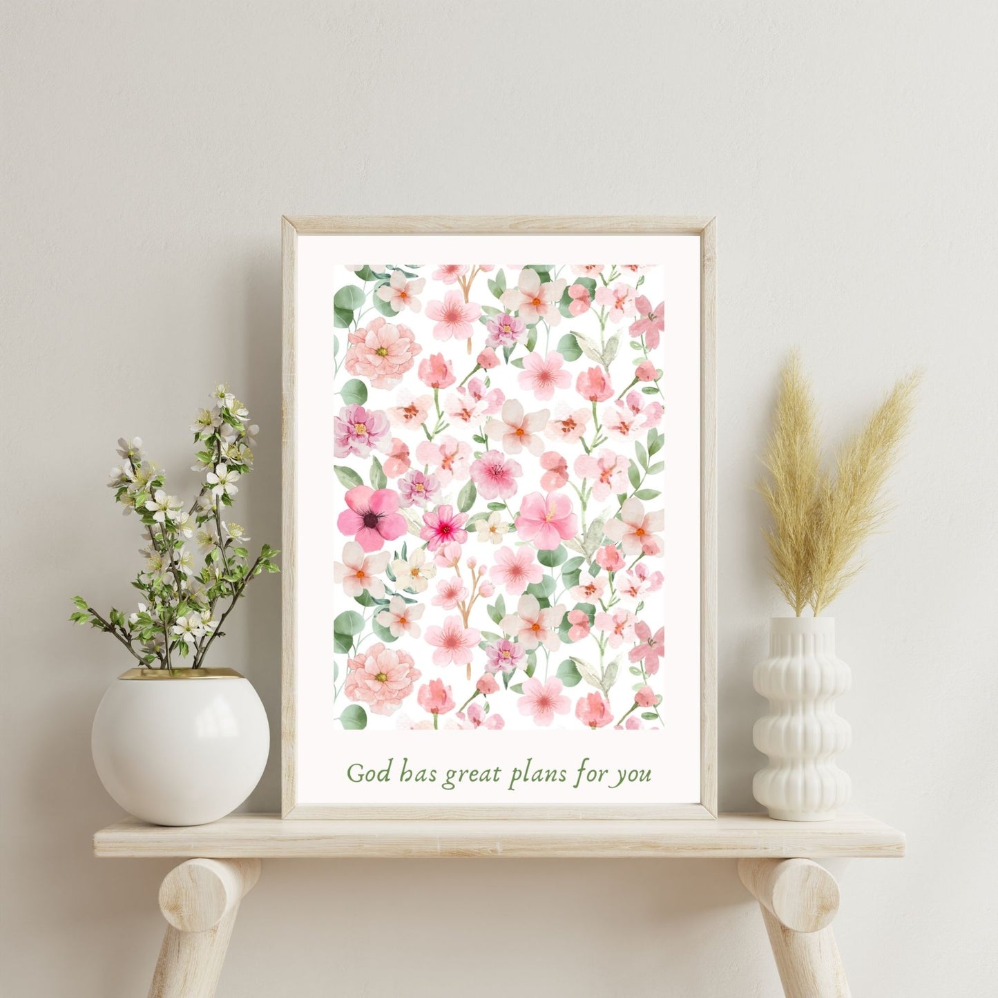 "God Has Great Plans For You" Canvas Tablo Dijital Tasarım