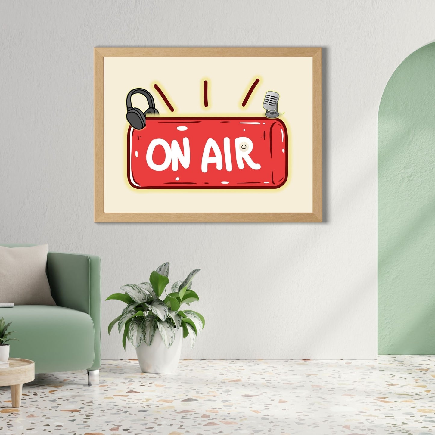 "ON AIR " Canvas Tablo Dijital Tasarım