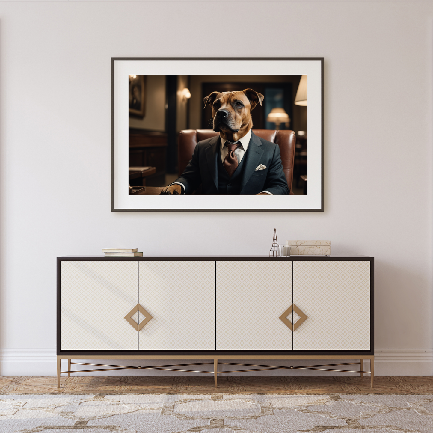 "Karizmatik Köpek " Canvas Tablo Dijital Tasarım