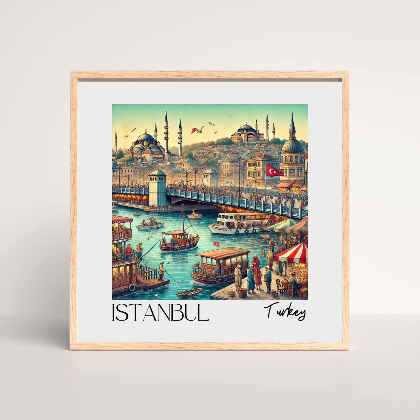 " ISTANBUL " Canvas Tablo Dijital Tasarım