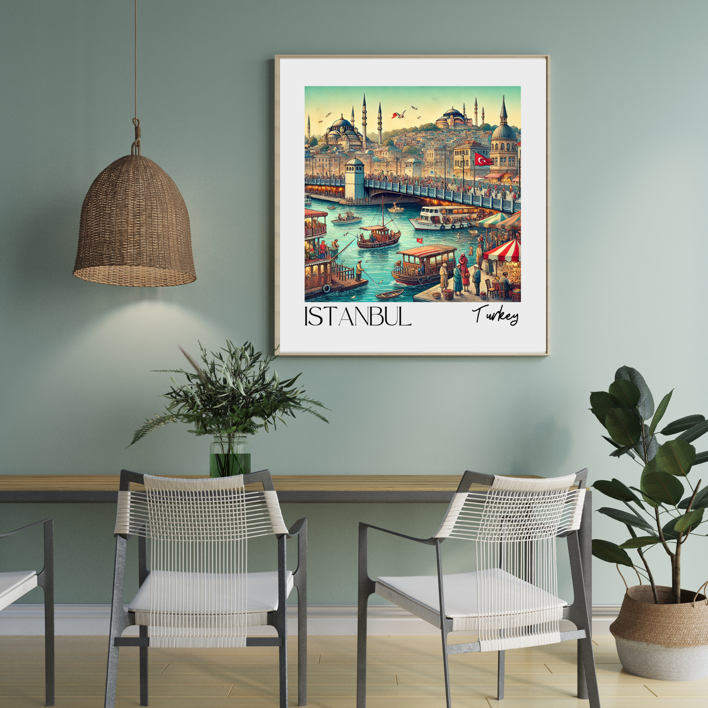 " ISTANBUL " Canvas Tablo Dijital Tasarım