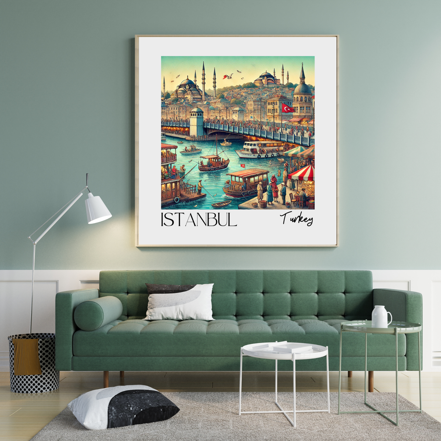 " ISTANBUL " Canvas Tablo Dijital Tasarım