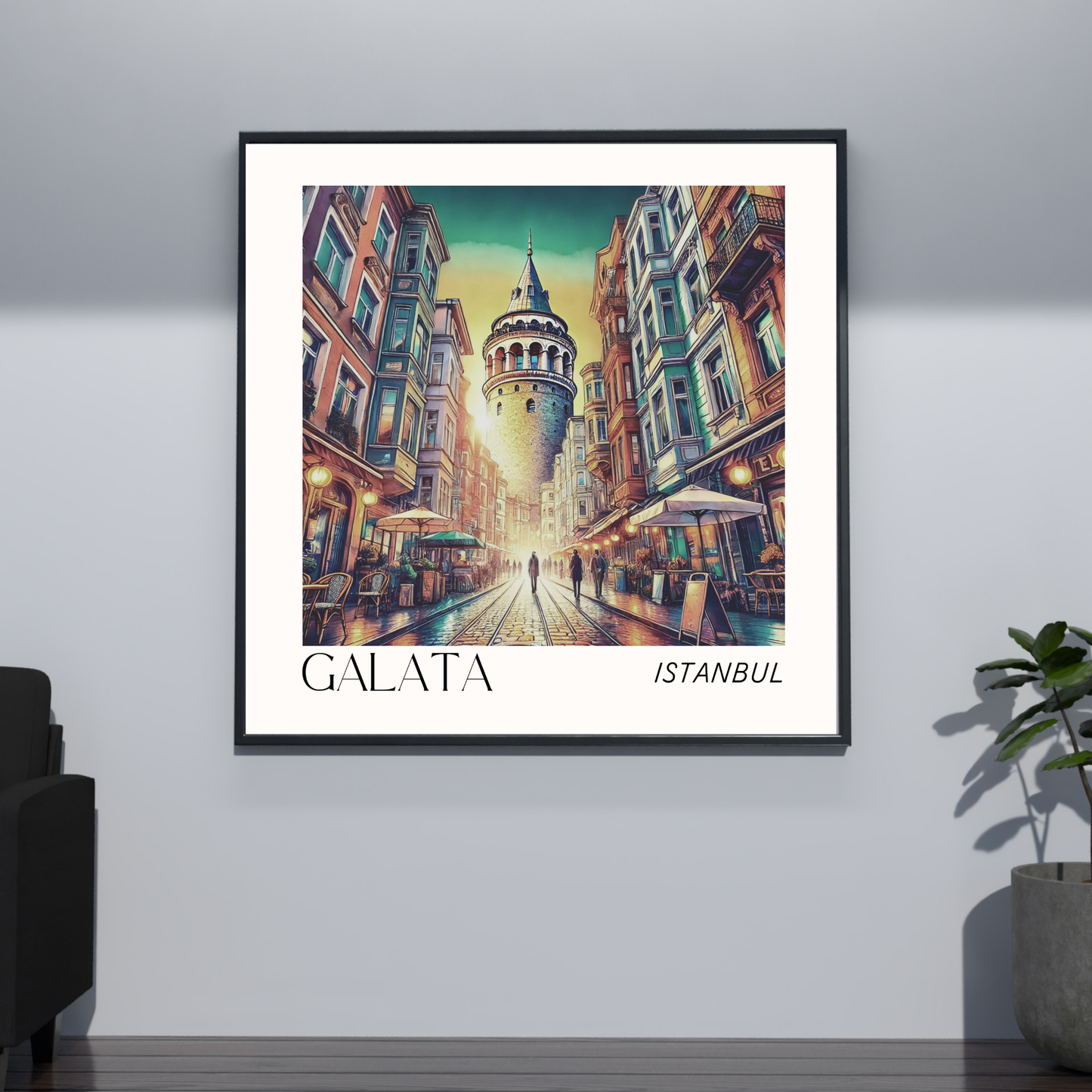 "GALATA " Canvas Tablo Dijital Tasarım