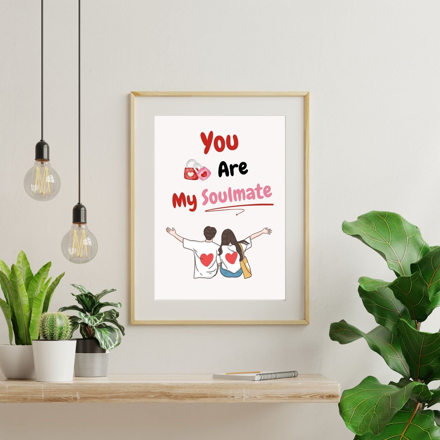 "You Are My Soulmate " Canvas Tablo Dijital Tasarım