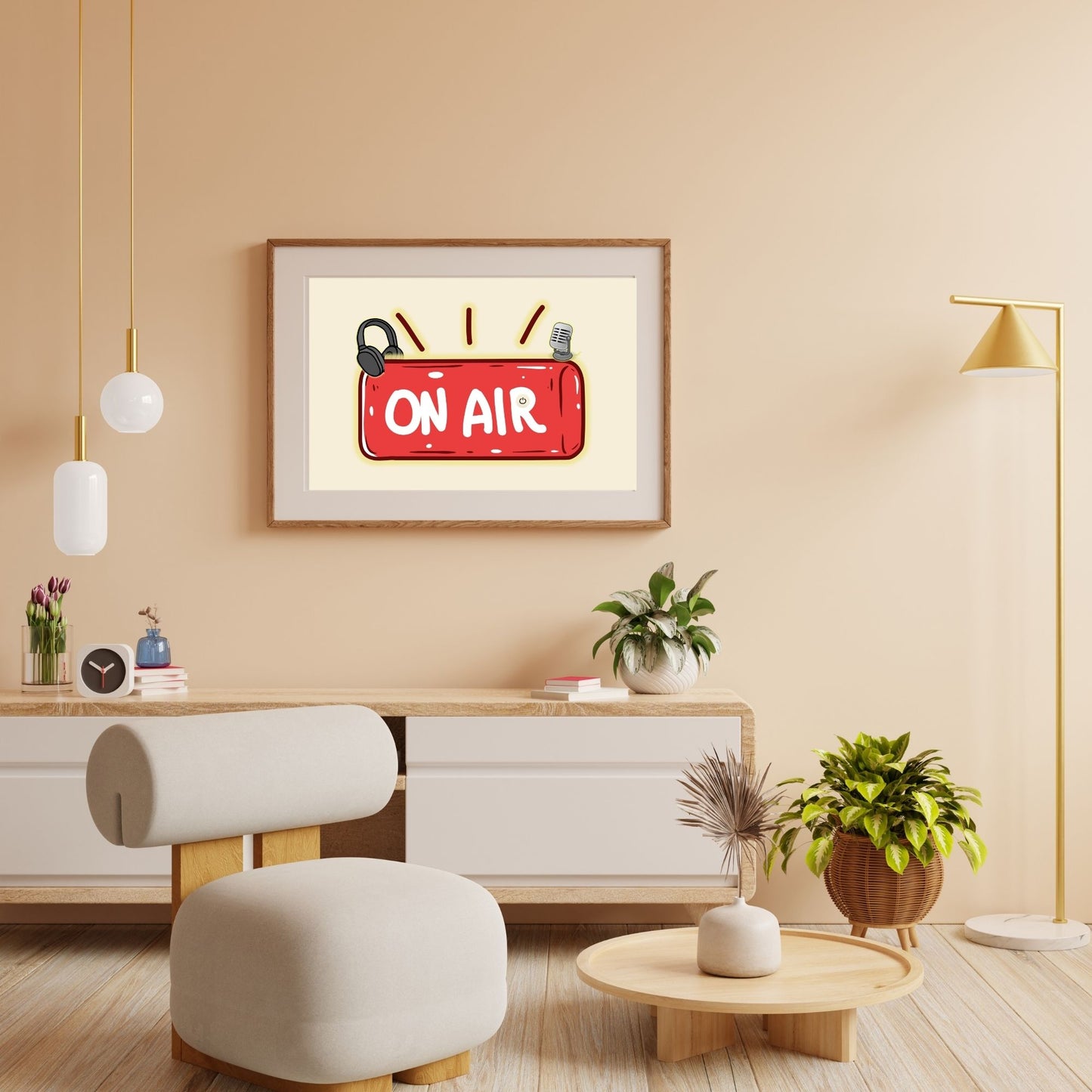 "ON AIR " Canvas Tablo Dijital Tasarım