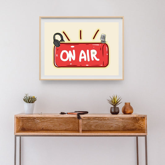 "ON AIR " Canvas Tablo Dijital Tasarım