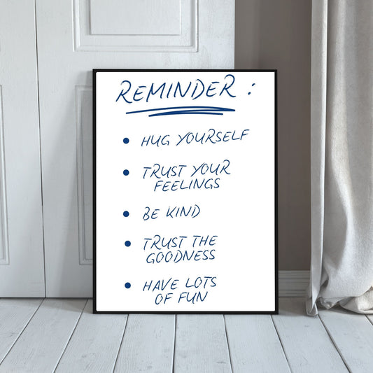 "Reminder " Canvas Tablo Dijital Tasarım