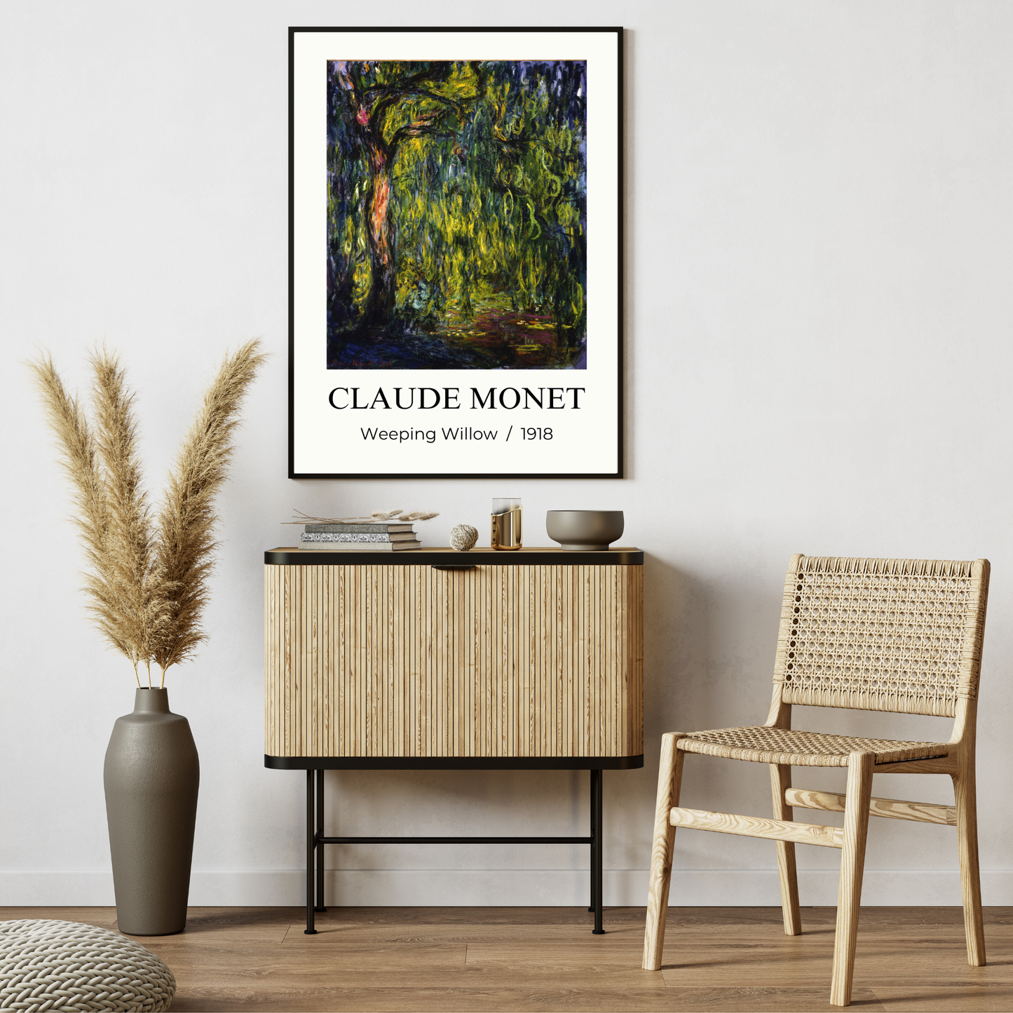 "Claude Monet Weeping Willow 1918 " Canvas Tablo Dijital Tasarım