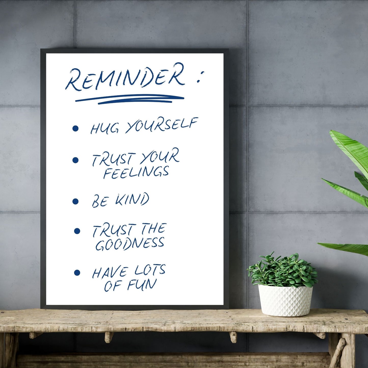 "Reminder " Canvas Tablo Dijital Tasarım