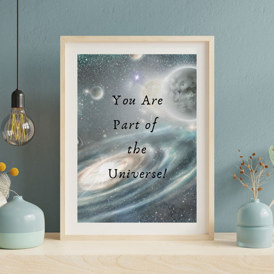 "You Are Part Of The Universe" CANVAS TABLO DİJİTAL TASARIM