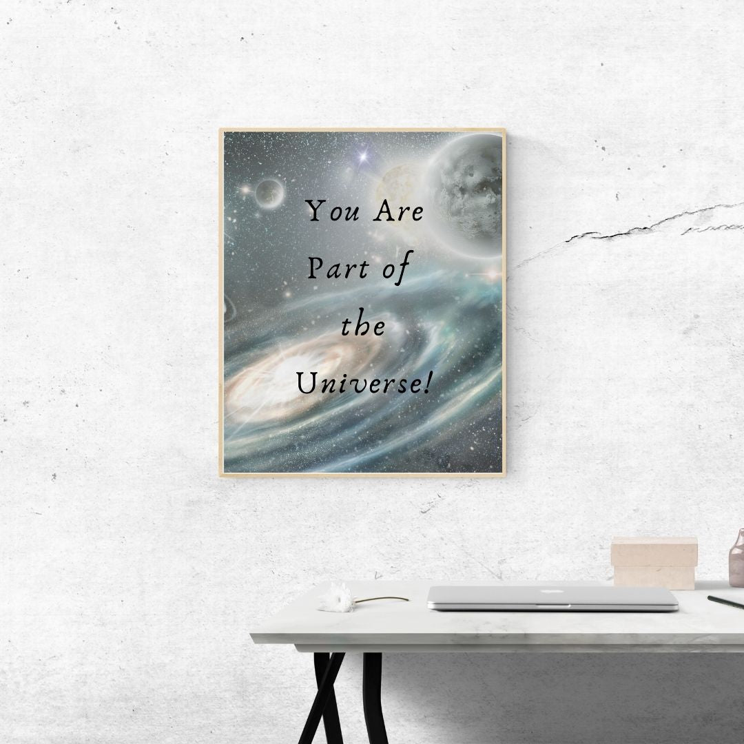 "You Are Part Of The Universe" CANVAS TABLO DİJİTAL TASARIM