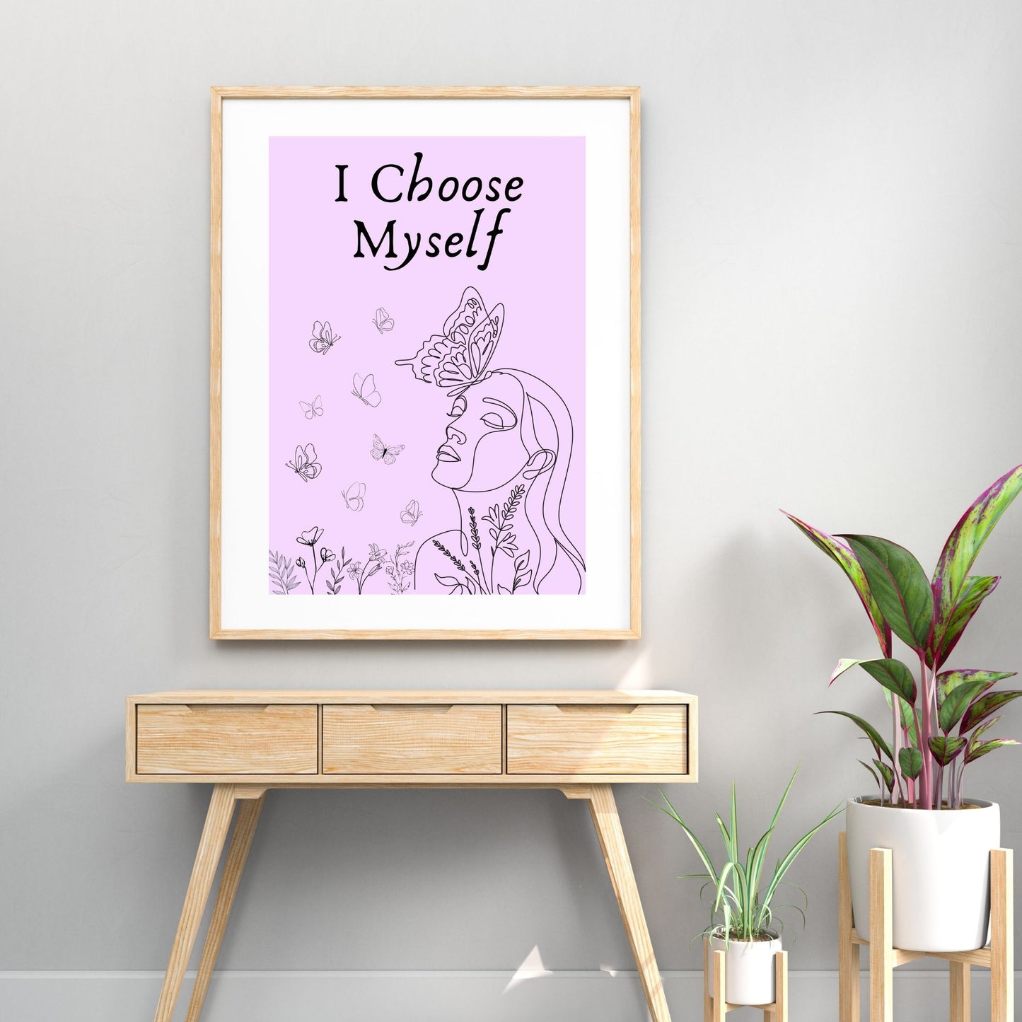 "I Choose Myself " Canvas Tablo Dijital Tasarım (Kopya)