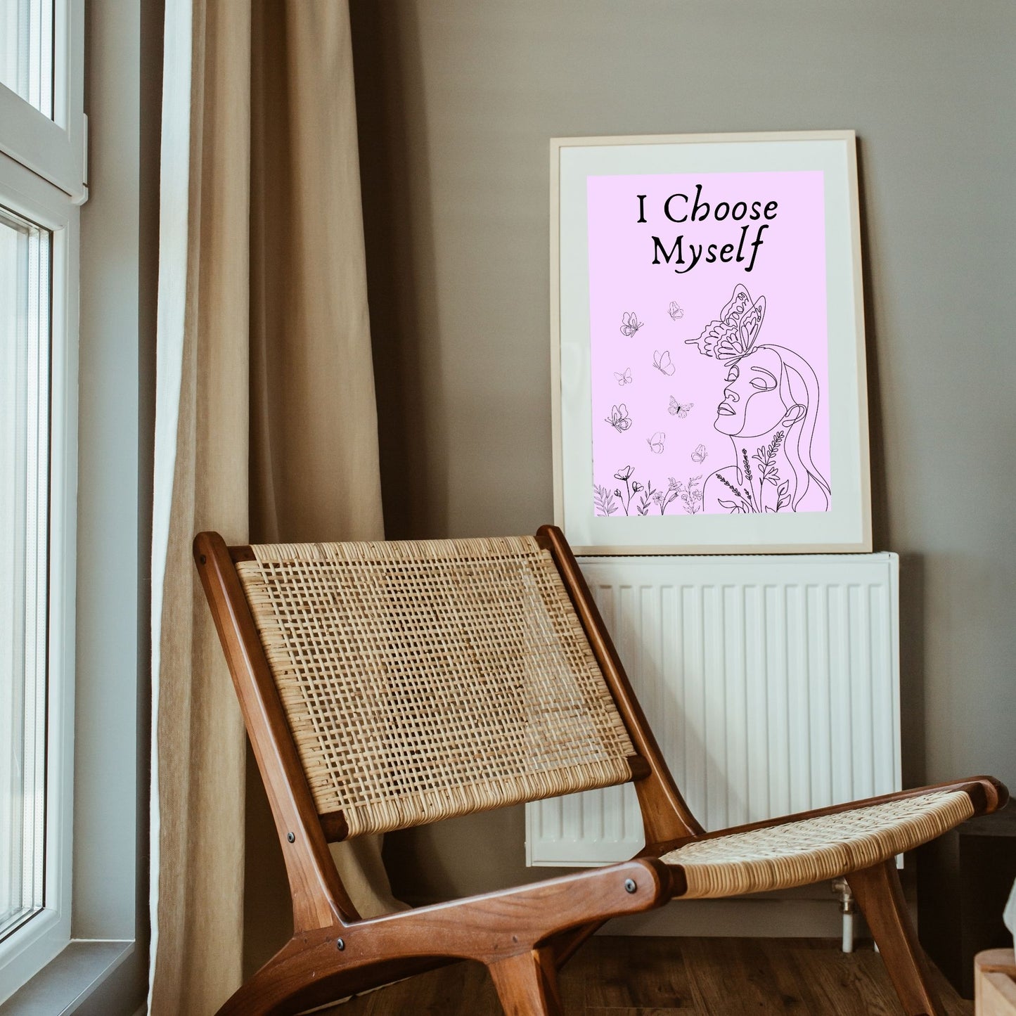 "I Choose Myself " Canvas Tablo Dijital Tasarım (Kopya)