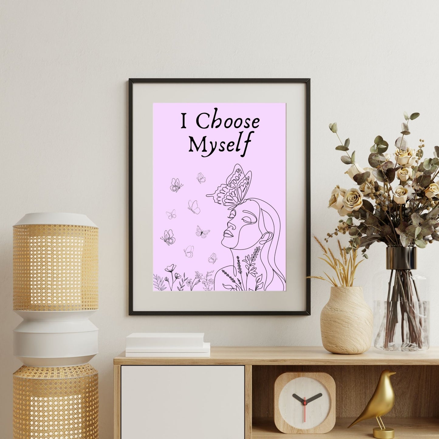 "I Choose Myself " Canvas Tablo Dijital Tasarım (Kopya)